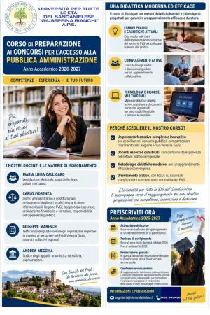 Corso di PREPARAZIONE AI CONCORSI PER L'ACCESSO ALLA PUBBLICA AMMINISTRAZIONE
